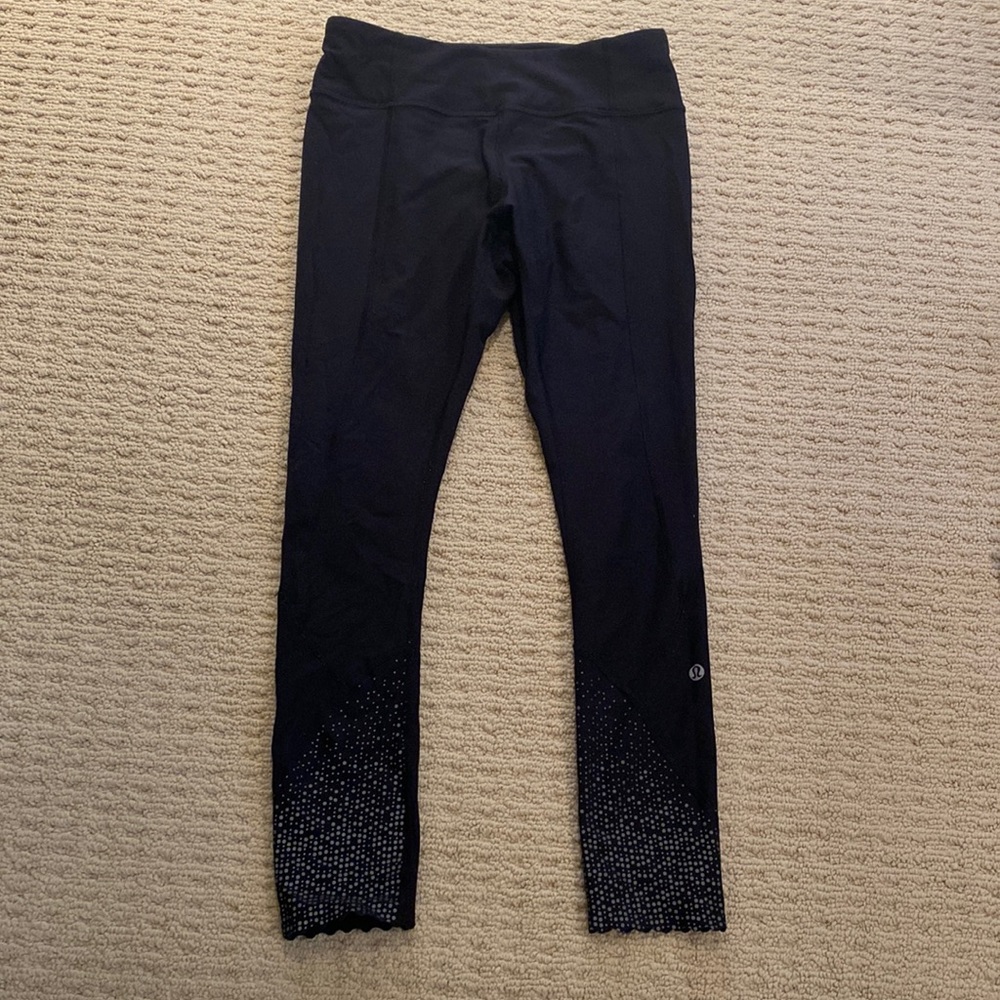 Lulu lemon cropped reflector leggings